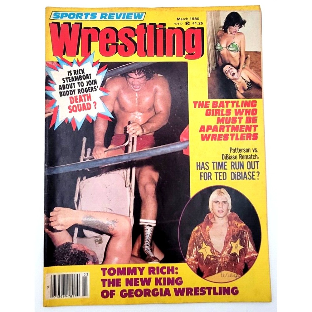 SPORTS REVIEW WRESTLING MAR 1980 RICKY STEAMBOAT WOMEN APARTMENT WRESTLING RICH
